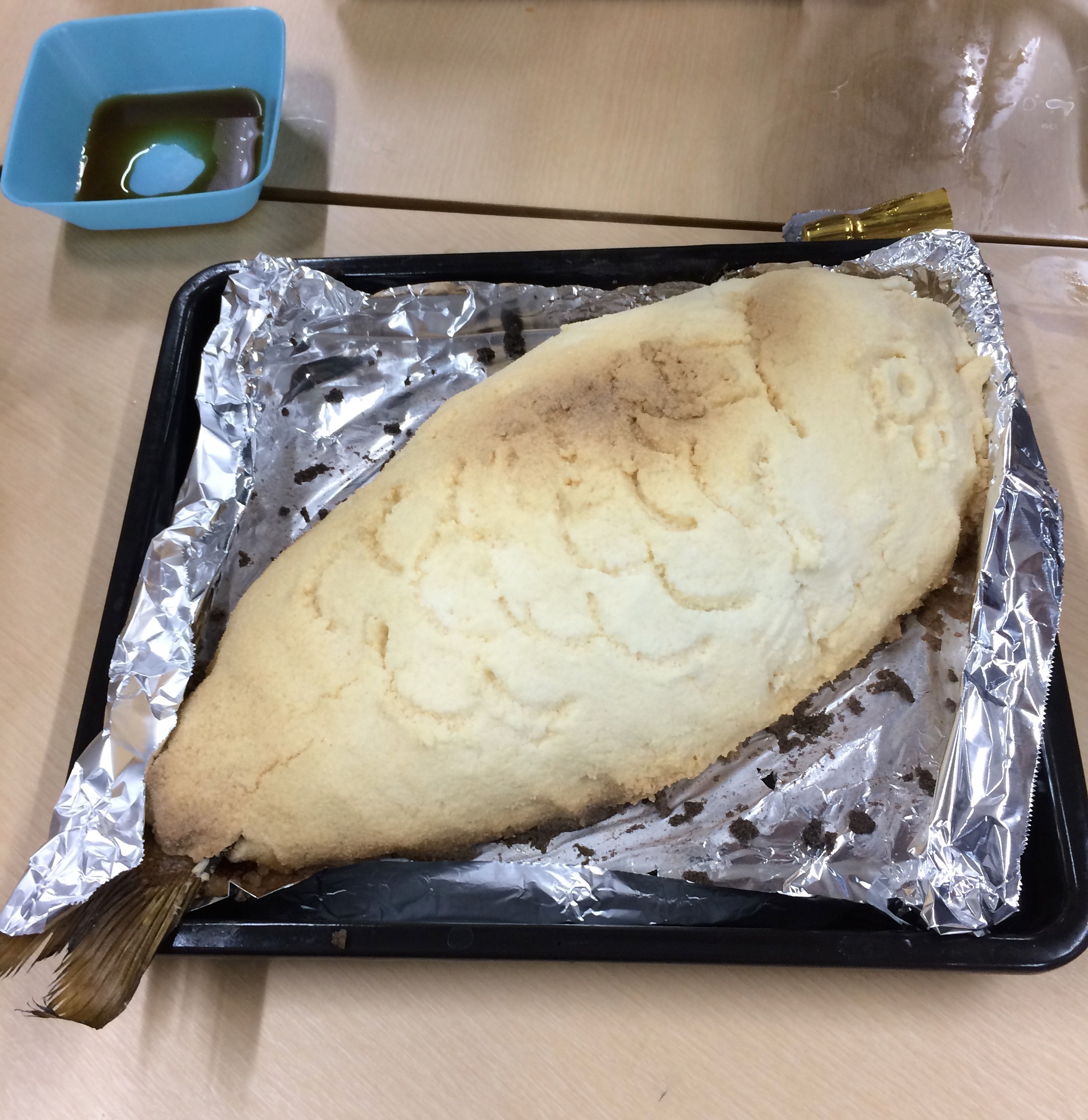 salt-crusted sea bream